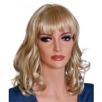 Perücke für die Frau gelocktes Haar Blond Mix 50 cm 'BL017'