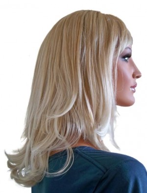 Blonde Perücke mit Platin Blonden Spitzen 40 cm 'BL023'