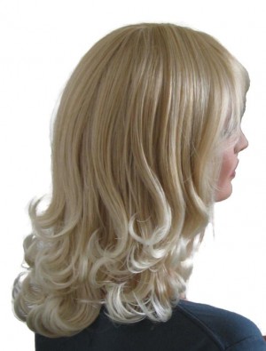 Blonde Perücke mit Platin blonden Haarspitzen 45 cm 'BL028'
