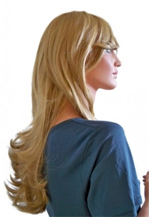 Damen Perücke Mittelblond 60 cm 'BL026'