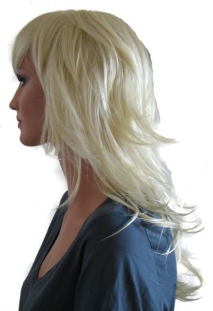 Frauen Perücke 'BL008'  Weissblond 55 cm