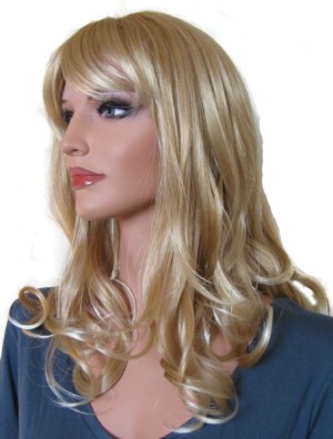 Frauen Perücke 'BL010' Platinblond mit Anteilen von Rotblond  55 cm