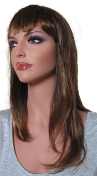 Female Wig Dark Brown Root Tipped with Medium Auburn 'BR003' 50 cm