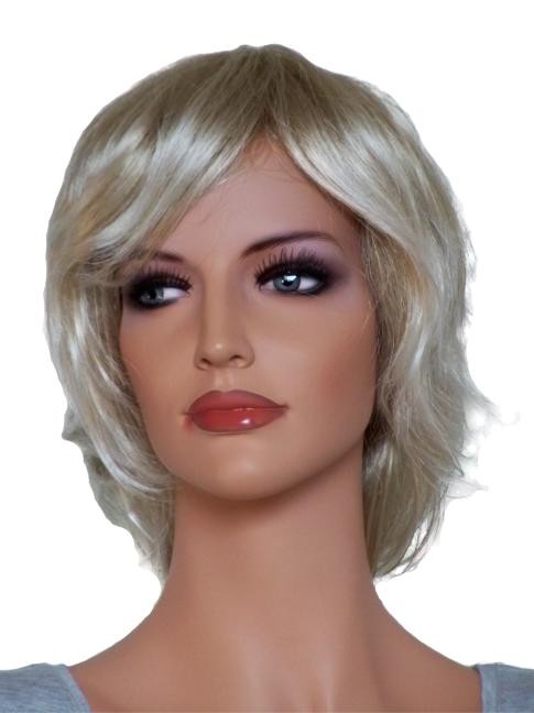 Stylish Short Hair Wig for Women Golden Blonde Tipped with Pale Blonde 'BL014'
