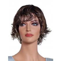 Short Length Wig for Women Dark Brown Root tipped with Medium Auburn 'BR013'