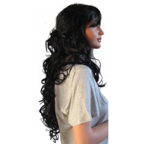 Curly Womans Wig in Off-Black 'B003' 70 cm