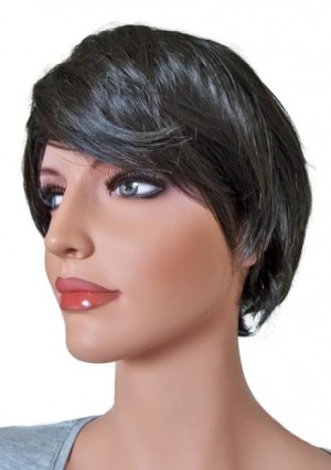 Women Wig Short Haircut Darkest Brown 'B005' 