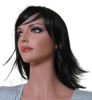 Woman Wig 'B001' Off Black 55cm