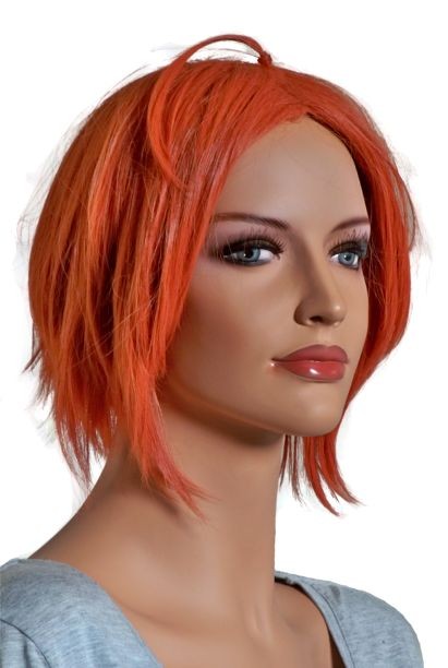 Perruque Manga de Couleur Rouge Clair avec Tresse 60 cm 'CP007'