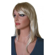 Perruque blonde avec des mèches blondes platine 55 cm 'BL025'