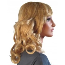 Peluca Rubia Rizado para la Mujer 'BL005' 40 cm