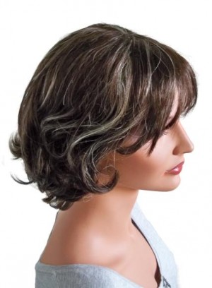 Peluca Morena con Mechas Rubias 'BR018'