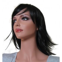 Zwarte Pruik voor de Vrouw 'B001' 55cm