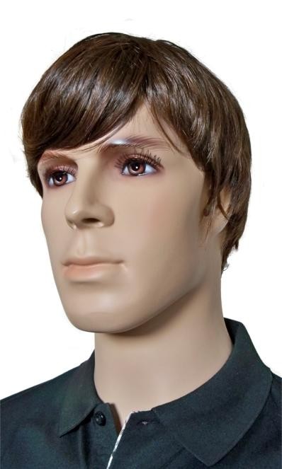 Peruca para Homens Corte de Cabelo Curto Cor Marrom 'M001'
