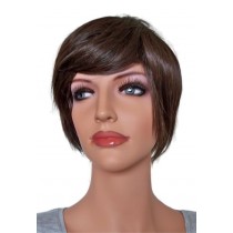 Peruca de Mulher Corte de Cabelo Curto Castanho Escuro com Acajú 'BR012'