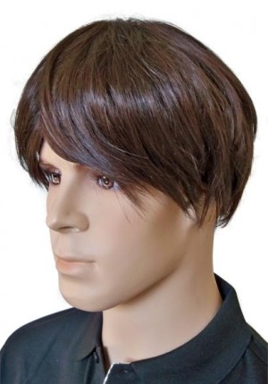 Peruca Emo Cor de Cabelo Castanho 'M006'
