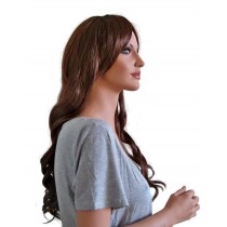 Paruka Dáma Měděná Hnědá Délka 60 cm 'BR017'