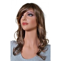Paruka Kaštanové Hnědá Umělé Vlasy 60 cm 'BR019'
