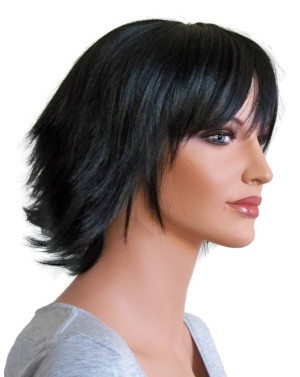 Paruka černá na cosplay krátký účes 'CP028'