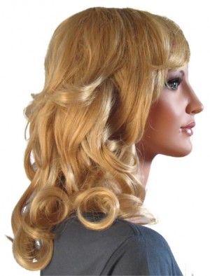 Lockig Peruk Kvinna 'BL005' Blond 40 cm
