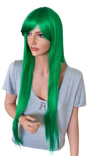 Cosplay peruk yeşil uzun 90 cm 'CP010'