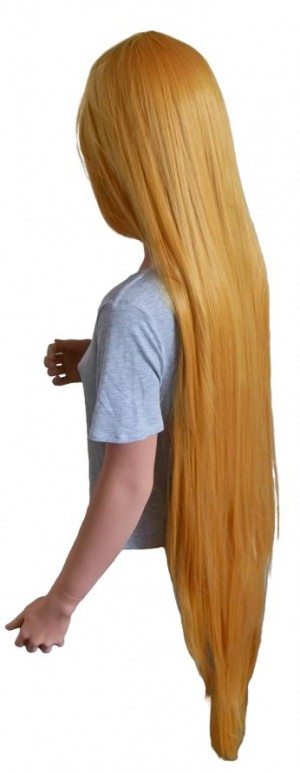 Cosplay peruk uzun ekstra sarışın altın 125 cm 'CP030'