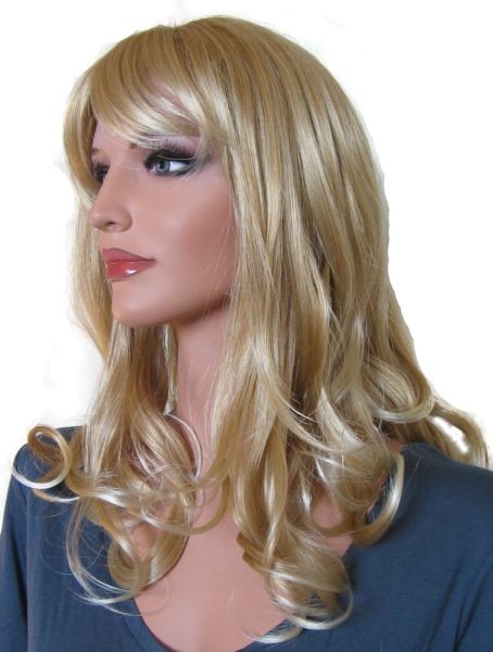 Dame Paryk Lys Blond med Lys Rød Blond 'BL010' 55 cm