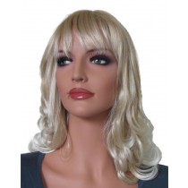 Blond paryk med platin blond 45 cm 'BL028'