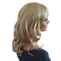 Krøllet paryk aske blond 50 cm 'BL024'