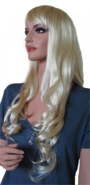 Lys Blond Paryk Kvinde 'BL003' 70 cm