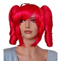 червена перука за Cosplay с два клипа добавки 'CP015'