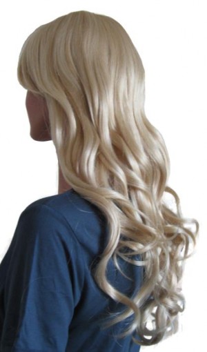 перука платинена блондинка синтетична коса 60 cm 'BL019'